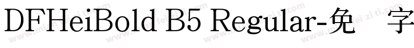 DFHeiBold B5 Regular字体转换